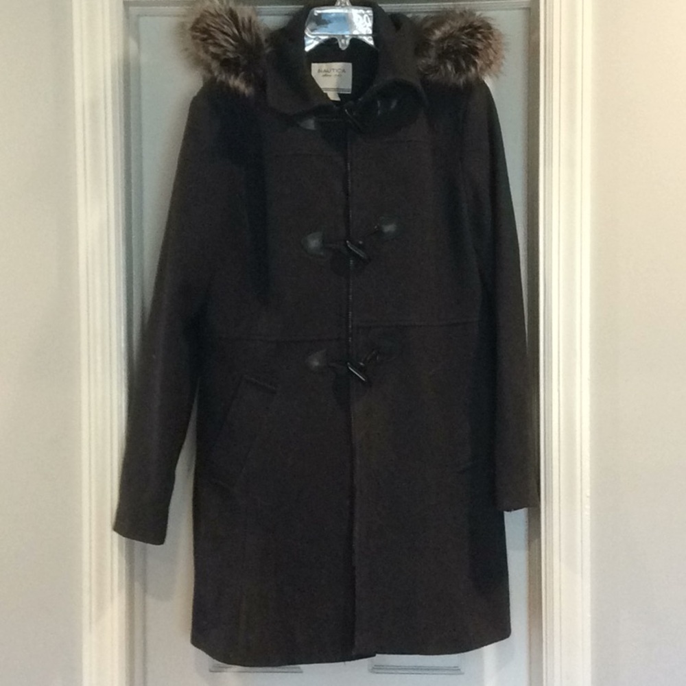 Ladies Nautica Wool Grey Coat